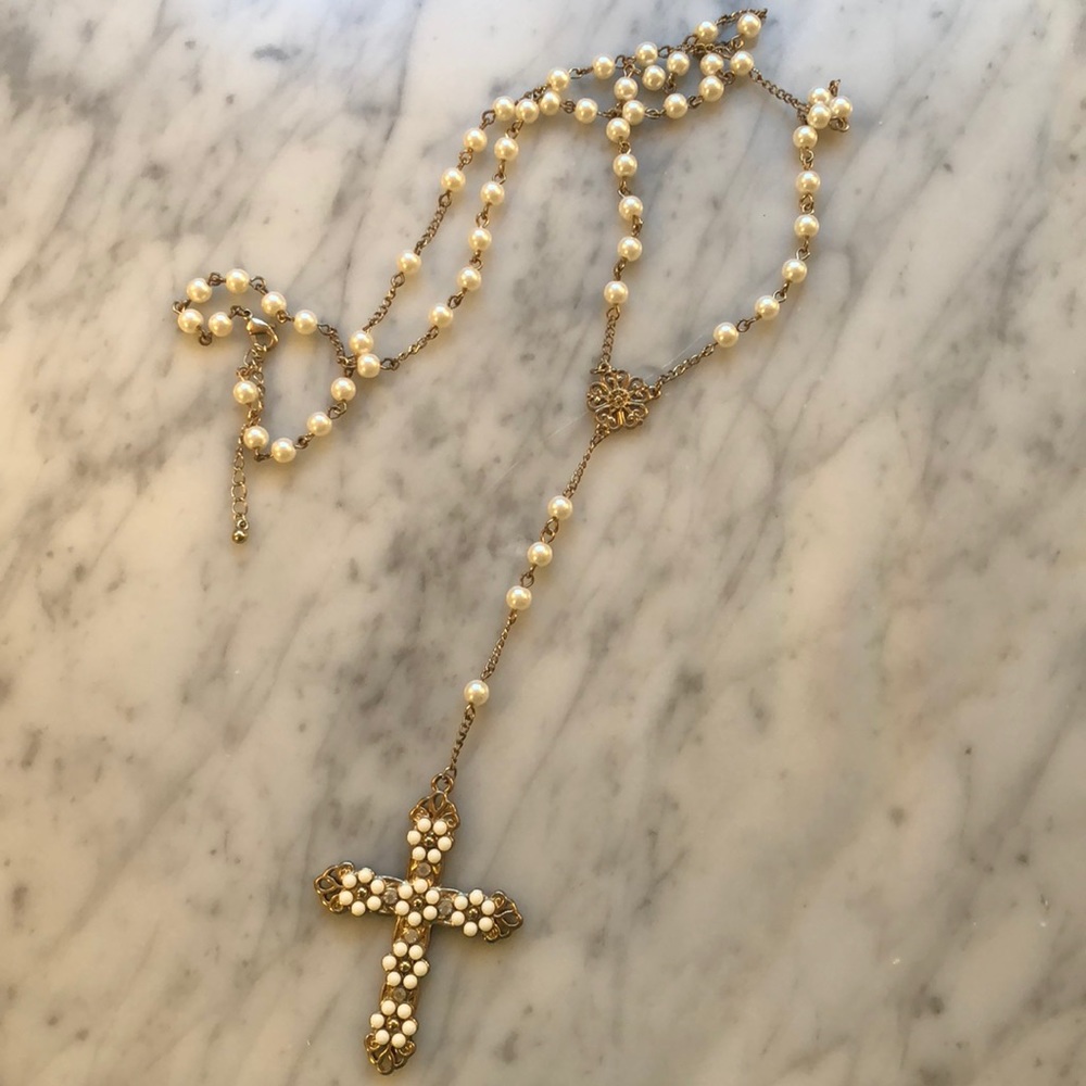 Cross Rosary Necklace